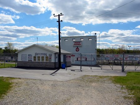 Spartan Speedway (Corrigan Oil Speedway) - Entrance And Tower Photo From Water Winter Wonderland